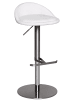 FineBuy Barstuhl in Weiß / Kunstleder / 43x43x43