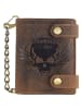 Greenburry Vintage Skull Geldbörse Leder 10 cm braun