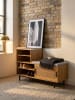 KADIMA DESIGN Schuhbank mit Sitzfläche 120x75,5x40 cm Garderobenbank Eiche-Dekor,