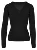 Urban Classics Urban Classics Damen Ladies Knitted V-Neck Sweater in black
