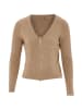 LEOMIA Damen Strickjacke in Beige