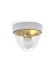 Licht-Erlebnisse Deckenlampe Ø 18 x (H)15.5 cm in Weiß Transparent Gold