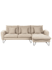 Beliani Ecksofa SERSAN in Beige/Schwarz - (W) 258 x (H) 98 x (L) 179 cm