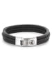Rebel & Rose Armband Twisted 925 Anthracite in grau