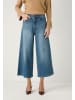 More & More weite, verkürzte Culotte in middle blue denim