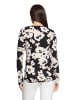 Betty Barclay Basic Shirt mit Rippbündchen in Schwarz/Weiß