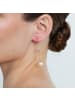 Luxenter earrings in metal alloy and white pearl with an 18k rose gold finish - Cainhtsi