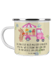 Mr. & Mrs. Panda Camping Emaille Tasse Osterhase Blumenwagen mit... in Blumig