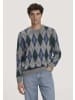 Hessnatur Hessnatur Argyle Strickpullover Regular aus Schurwolle und Bio-Baumwolle in grau