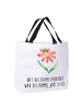 Mr. & Mrs. Panda Schultasche Hummel Blume mit Spruch in Weiß