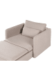 Beliani Chaiselongue EGERIS in Beige - (W) 87 x (H) 80 x (L) 149 cm symmetrisch