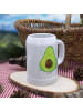 Mr. & Mrs. Panda Seidel Avocado Glücklich ohne Spruch in Weiß