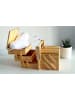 Home&Styling Collection NEU NÄHBOX KLAPPBAR - 5 Fächer Nähkästchen Holz Nähkiste Nähkasten in Braun