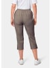 GOLDNER Kurzgröße:  Pflegeleichte Capri-Schlupfhose in taupe
