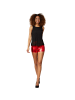 tectake Hotpants in glänzendem Metallic-Look, rot