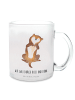 Mr. & Mrs. Panda Kaffeebecher Hund Streicheln mit Spruch in Transparent