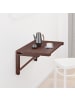 relaxdays Klapptisch Wand in Braun - (B)60 x (H)27 x (T)40 cm