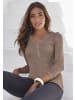 LASCANA Langarmshirt in taupe