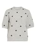 Vila Sweatshirt mit kurzen Ärmeln in Light Grey Melange1