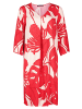 Betty Barclay Sommerkleid mit V-Ausschnitt in Red/Beige