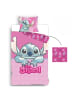 Lilo & Stitch Lilo & Stich Wendebettwäsche - pinker Traum, Kissen- und Deckenbezug in Pink
