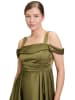 Vera Mont Abendkleid schulterfrei in Shiny Olive