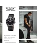Regent Analog-Armbanduhr Regent Lederarmband schwarz mittel (ca. 39mm)