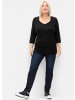 sheego Pullover in schwarz