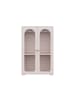 ABRIHOME Kleiderschrank in Rosa mit 2 Türen Acryl Stange 80x50x120 cm