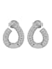 Adeliás Damen Ohrringe – Ohrstecker aus 925 Silber in silber