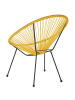 Beliani Cocktailsessel ACAPULCO II in Gelb/Schwarz - (W) 70 x (H) 87 x (L) 90 cm