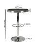 KADIMA DESIGN Bartisch | Aluminium, ø60cm, Kunstleder, Retro