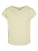 Urban Classics Urban Classics Damen Girls Organic Extended Shoulder Tee in softyellow