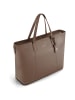 Lazarotti Bologna Leather Shopper Crossbody Tasche Leder 31 cm taupe
