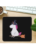 Mr. & Mrs. Panda Mouse-Pad Einhorn Hexe ohne Spruch in Schwarz