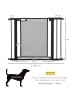 Pawhut Hunde Türschutzgitter Schwarz 75-103L x 2B x 76H cm