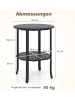 COSTWAY Beistelltisch 2-stufig in Schwarz