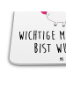 Mr. & Mrs. Panda Glasuntersetzer Einhorn Mitteilung mit Spruch in Weiß