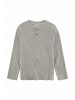 Hessnatur Hessnatur Henley Rib-Shirt Relaxed aus Bio-Baumwolle in hellgrau