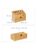 relaxdays Kosmetik Organizer in Natur - (B)25,5 x (H)19 x (T)12,5 cm