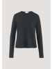 Hessnatur Strick Pullover Regular in schwarz