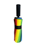 Yuhu Regenbogen Taschenregenschirm mit Automatik & 16-facher Verstrebung in Schwarz
