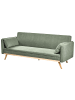 Beliani 3-Sitzer Sofa ASAA in Grün/Braun - (W) 205 x (H) 76 x (L) 80 cm