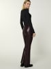Nur Die  Vegane Flared Leggings in Leder-Optik NUR DIE x KILIAN KERNER in Bordeaux