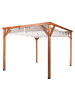 Beliani Garten-Pergola VILLAROSA in Beige/Braun - (W) 320 x (H) 250 x (L) 380 cm