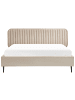 Beliani Doppelbett BRIN in Beige/Schwarz - (W) 194 x (H) 102 x (L) 215 cm