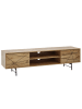 KADIMA DESIGN Eiche TV-Unterschrank, modernes Linienmuster, 160cm breit, robust
