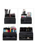 relaxdays 2x Makeup-Organizer in Schwarz