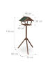 relaxdays Vogelfutterhaus in Braun/ Grün - (B)70 x (H)139 x (T)60 cm