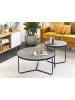 Beliani 2er-Set Couchtisch MELODY in Grau/Schwarz